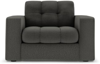 Micadoni Sessel Justin | Bezug Dark Grey | Beinfarbe Black Plastic