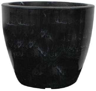 Centi Kunststoff Pflanzkübel LINEA Onyx d= 20 cm H= 17 cm anhrazit Marmor-Optik