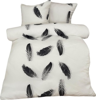 Visaggio Bettwäsche Winter Fleece Bettbezug flauschig warm, Fleece, 3 teilig, Thermofleece kuschelig weich, Sterne