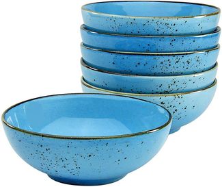 CreaTable Müslischale NATURE COLLECTION, Steinzeug, (Set, 6-tlg), Salatschale, Snackschale, Ø 16,5 cm