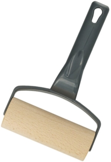 Ergonomischer Teigroller 11 x 19 cm - Holzrolle mit stabilem Kunststoffgriff