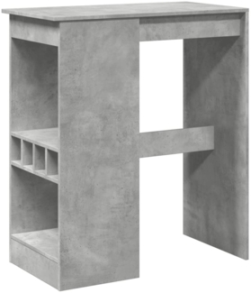 vidaXL Bartisch mit Regal Betongrau 90x47,5x103,5 cm Holzwerkstoff 854340