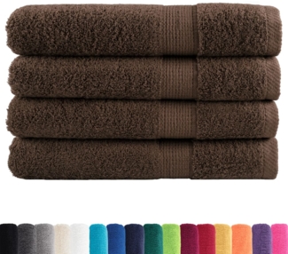 vidaXL Premium-Handtücher SOLUND 4 Stk. Braun 100x200 cm 600 g/m² 137246