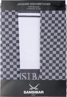 Sansibar Sylt Geschirrtuch Geschirrtücher-Set, 3-tlg, 50x70 cm, 100% Baumwolle, Premium Qualität, (Set, 3x Geschirrtuch, 50x70 cm, zwei verschiedene Designs), Jacquardgewebe, zwei verschiedene Motive