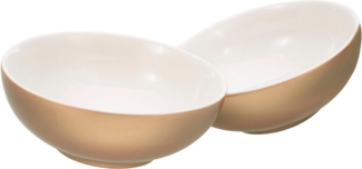 CreaTable Müslischale Golden Days, Steinzeug, (Set, 2-tlg), 16 cm, Spezialglasur