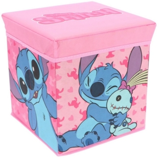 Lilo & Stitch Pinke zusammenklappbarer Aufbewahrungsbox Stuhl 30x30 cm für Zimmer Spielzeugbox