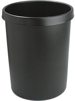 Helit Großraum-Papierkorb 45l schwarz