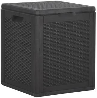 vidaXL Garten-Aufbewahrungsbox 90 L Schwarz PP Rattan 151227