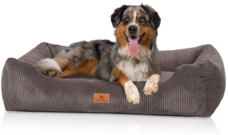 Knuffelwuff Tierbett Hundebett aus Cord Olivia, Schaumstoffflocken