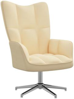 vidaXL Relaxsessel Cremeweiß Samt [328126]
