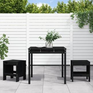 vidaXL 3-tlg. Garten-Bistro-Set Schwarz Massivholz Kiefer 3157707