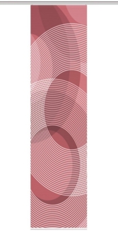 HOME in green Home In Green | Schiebevorhang Bambusoptik Recycelt Digitaldruck "Afonso" 245 x 60 cm 1x Schiebewand inkl. Paneelwagen und Klemmleiste Bordeaux