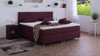 Meisterbetten Boxspringbett Inka 240x200 in WT-Coral, Matratzenbezug Nano, Komfortschaum-Topper