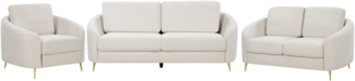 Sofa Set hellbeige gold 6-Sitzer TROSA