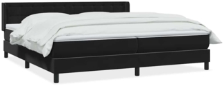 vidaXL Boxspringbett mit Matratze Schwarz 180x220 cm Samt 3318503