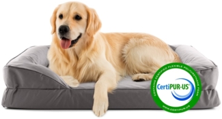 Lumaland Hundebett In-& Outdoor L 110 x 75 x 18 cm grau vakuumiert