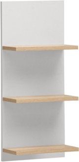 Schildmeyer Regal Emmik 159502 mattweiß/weißeiche Dekor, 30,3 x 17,5 x 70,2 cm