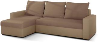 Livio, Ecksofa, Eckcouch, Braun