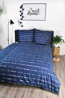 jilda-tex Bettwäsche, Biber, 2 teilig, warm, weich und mit tollem Streifenmuster