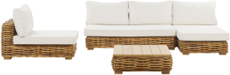 Lounge Set VARALLO Rattan Natürlich