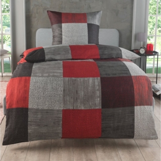 Malika Bettwäsche 135x200 + 80x80 cm atmungsaktiver Bettbezug, moderne Designs, Mikrofaser, 2 teilig, Für Allergiker geeignet, pflegeleicht, angenehm weicher Stoff