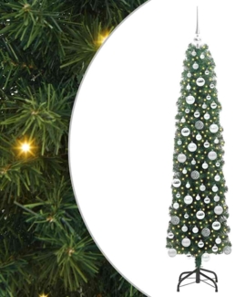 vidaXL Künstlicher Weihnachtsbaum mit 300 LEDs mit Ständer Grün 180 cm 3394948