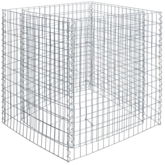 Gabionenhochbeet Hochbeet Gabione 90 x 90 x 100 cm Pflanzkorb Drahtgitter Steinkorb