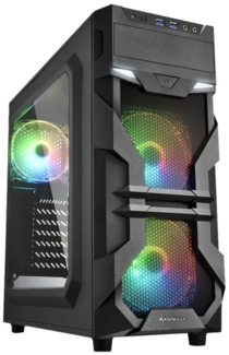 Sharkoon Gehäuse VG7-W RGB ATX 1xAcryl schwarz