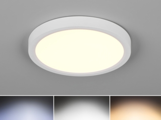 Deckenleuchte DRACO Weiß ultraflach LED dimmbar & Lichtfarbe einstellbar Ø 23cm