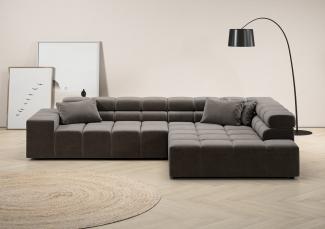 INOSIGN Ecksofa Ancona incl. Kopfteilverstellung, Zierkissen Breite 319cm, L-Form, wahlweise motorische Sitztiefenverstellung, auch in Cord + Easy Care