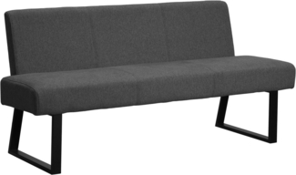 OTTO home Polsterbank Gladio, (Esszimmerbank, Sitzbank, Bank), mit Taschenfederkern, schwarzes Metallgestell, Breite 148 cm