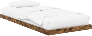 vidaXL Bodenbettrahmen, Holz Geräucherte Eiche Braun, 86,5x200 cm