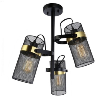 HOME DELUXE Deckenleuchte LAMBA - Schwarz/Gold