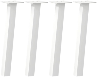 vidaXL Couchtischbeine 4 Stk. Weiß 42 cm Stahl 4012489