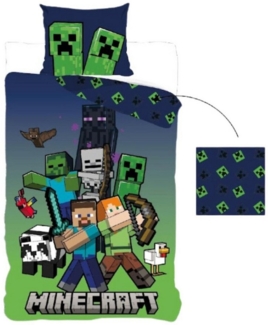 Minecraft Bettwäsche Wendebettwäsche ideal für kleine Minecraft Fans 140x200 cm