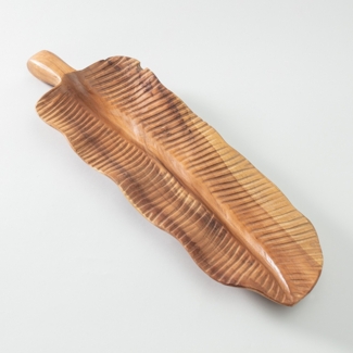 Dekoria Platte Wood Leaf 60x18 cm