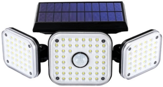 Superfire FF13-C 22W Solarlampe 300lm 2400mAh 3 Beleuchtungsmodi, Bewegungsmelder Außenbeleuchtung Schwarz