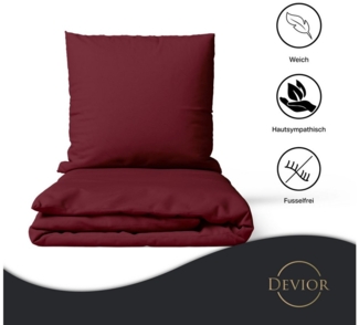 Devior Kissenbezüge 2er Set Baumwolle – Renforce Kissenhüllen in vielen Größen & Farben, atmungsaktiv & pflegeleicht mit YKK-Reißverschluss, 100% Baumwolle