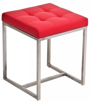 Sitzhocker - BRIT 2 - Hocker Sessel Kunstleder Rot 40x40cm