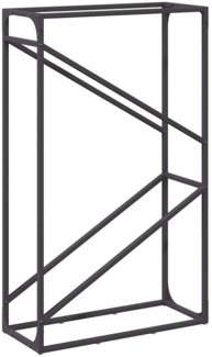 vidaXL Brennholzregal Schwarz 60x25x100 cm Kaltgewalzter Stahl 864327