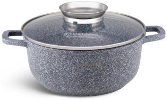 Edenberg Kochtopf Topf 5.6L Suppentopf Kompotttopf Spargeltopf Steinbeschichtung, Aluminiumguss (sehr hochwertig, 2-tlg, Zeitloses Design des Topfsets. Eine ideale Geschenkidee)