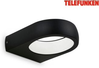 Telefunken LED Außen-Wandleuchte LED Außenleuchte, schwarz, 1xLED/6,5W