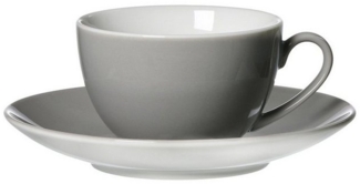 Ritzenhoff & Breker DOPPIO Kaffeetasse mit Untertasse 200 ml grau