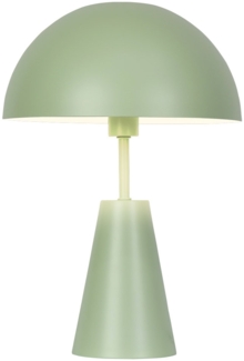 Retro Tischleuchte Pilz, Metall grün, E14, H 25 cm