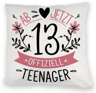 speecheese Dekokissen Ab jetzt offiziell Teenager Kuschelkissen zum 13. Geburtstag