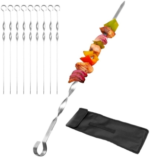bremermann Grillspieß Grillspieße 10er Set, inkl. Aufbewahrungstasche // Edelstahl, 39 cm