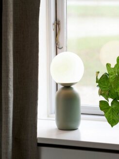 Nordlux NOTTI Tischlampe gruen E14 mit Kabelschalter 15 x 15 x 34,5 cm