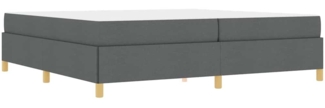 vidaXL Boxspringbett mit Matratze Dunkelgrau 200 x 200 cm Stoff 3398963