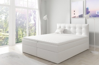 Boxspringbett OVIEDO 160x200 cm Kunstleder Weiss