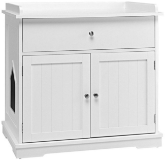 KOMFOTTEU Katzentoilette 3 in 1 Katzentoilettengehäuse, 76 x 53 x 73,5 cm